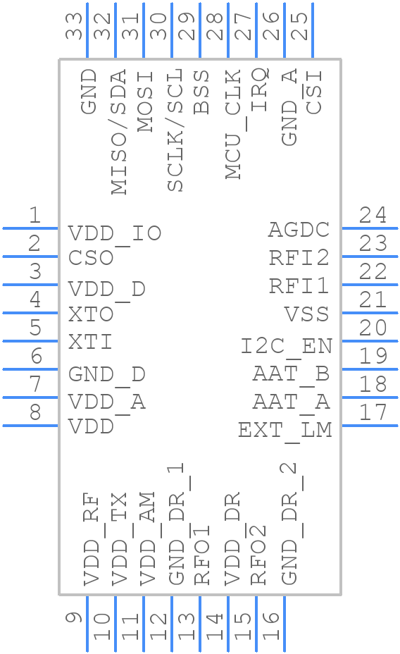 ST25R3916-AQWT - STMicroelectronics - PCB symbol