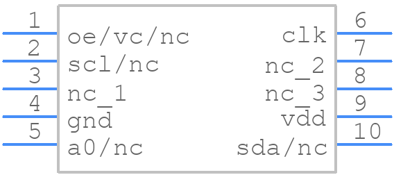 SiT5156AECFD-30N0-16.367600 - SiTime - PCB symbol