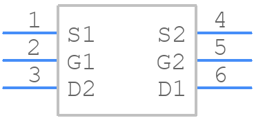 DMC2990UDJQ-7 - Diodes Incorporated - PCB symbol