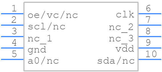 SiT5155AE-FK-25E0-10.000000 - SiTime - PCB symbol