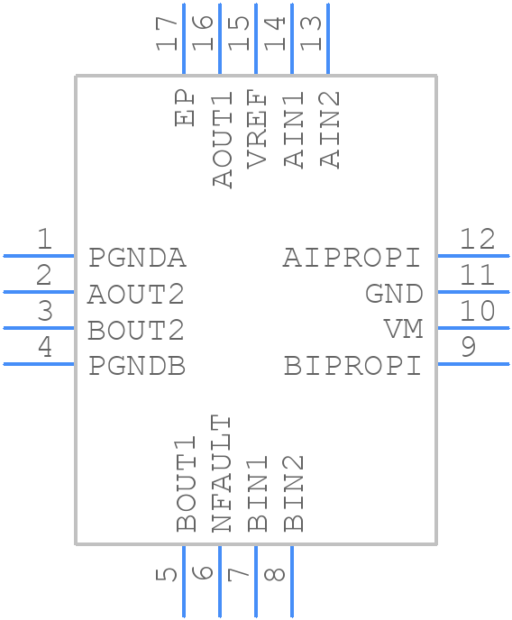 DRV8411ARTER - Texas Instruments - PCB symbol