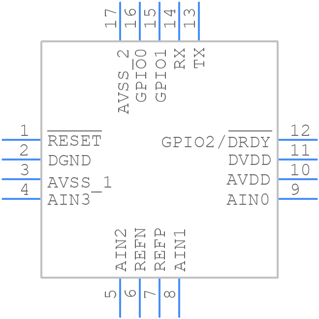 ADS122U04IRTET - Texas Instruments - PCB symbol