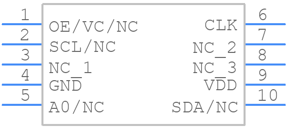 SIT5146ALCFK025JTB10.000000 - SiTime - PCB symbol