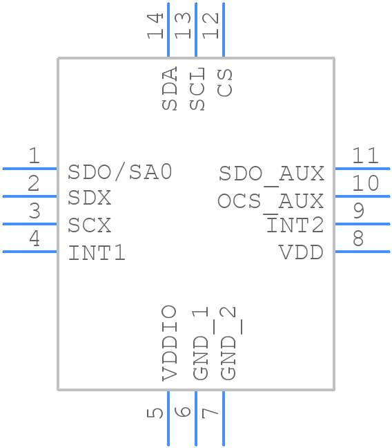 LSM6DSOXTR - STMicroelectronics - PCB symbol