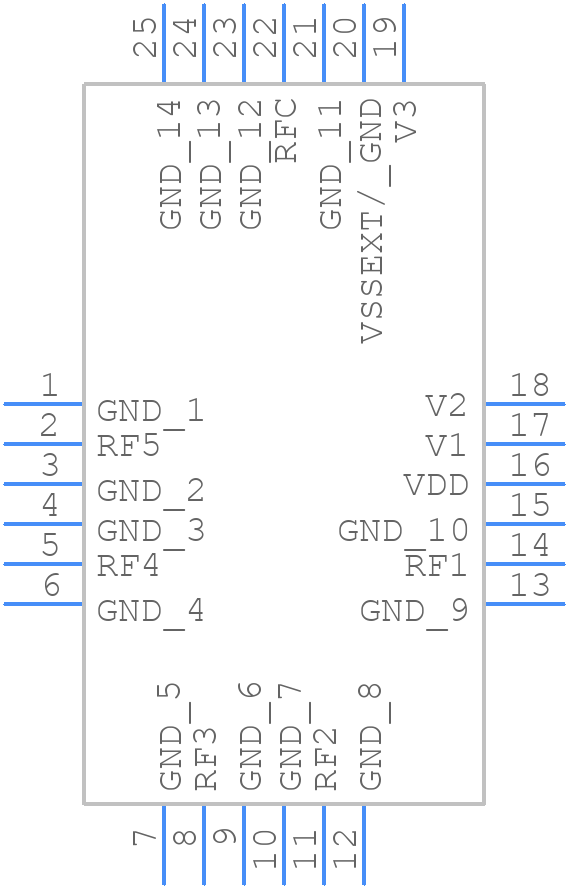 PE42451MLIAA-Z - Peregrine Semiconductor - PCB symbol