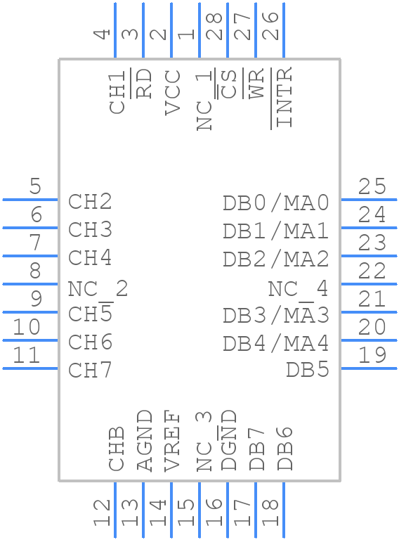 ADC0848CCVX - Texas Instruments - PCB symbol