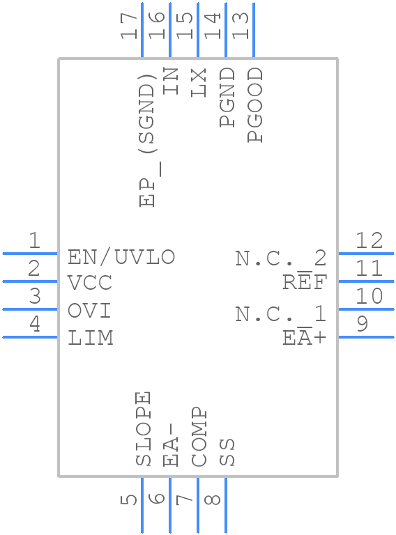 MAX17498BATE+TCER - Analog Devices - PCB symbol