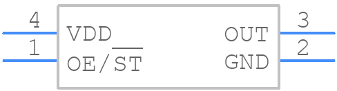 SiT8208AI-2F-33E-12.800000 - SiTime - PCB symbol
