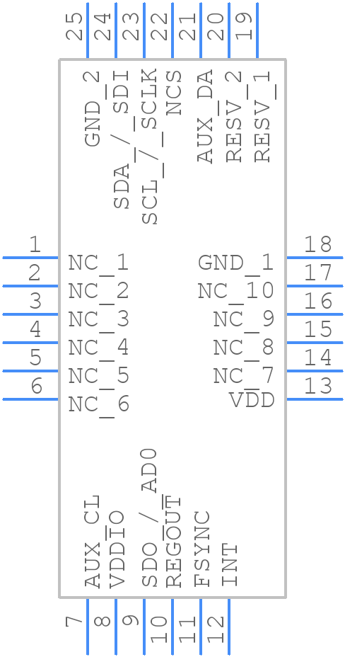 MPU-6500 - TDK - PCB symbol