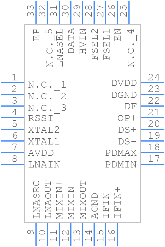 MAX7042ATJ+ - Analog Devices - PCB symbol