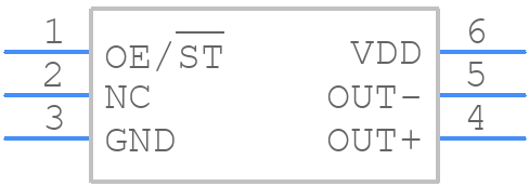 SIT9122AI-2B1-33S555.000000 - SiTime - PCB symbol