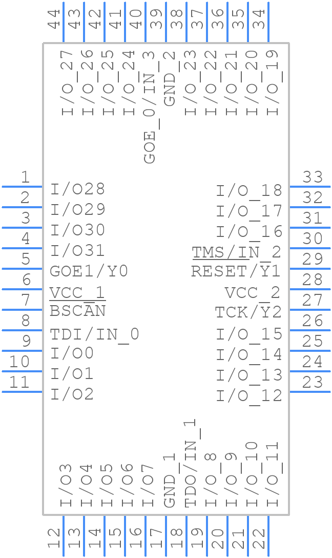 ISPLSI2064VE-200LT44 - Lattice Semiconductor - PCB symbol