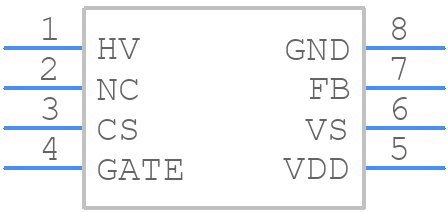 FAN6080H - onsemi - PCB symbol