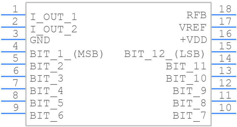 DAC7541AJUG4 - Texas Instruments - PCB symbol