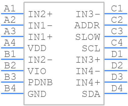 MAX34417ENE+T - Analog Devices - PCB symbol