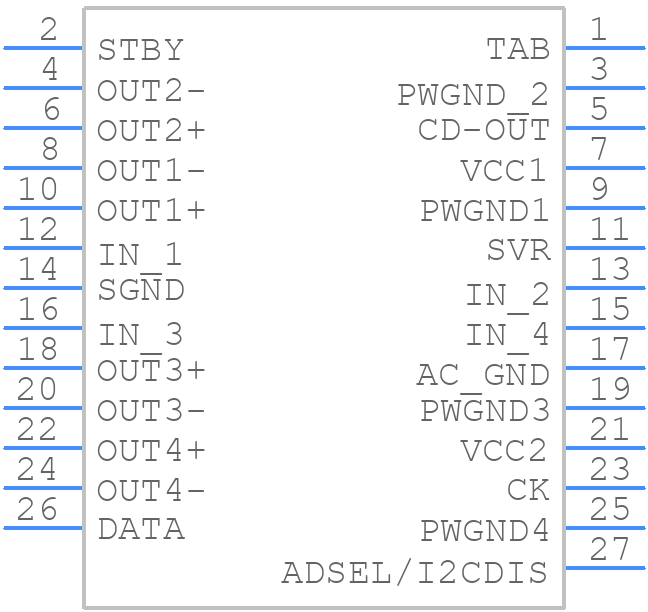 TDA75612LV-48X - STMicroelectronics - PCB symbol