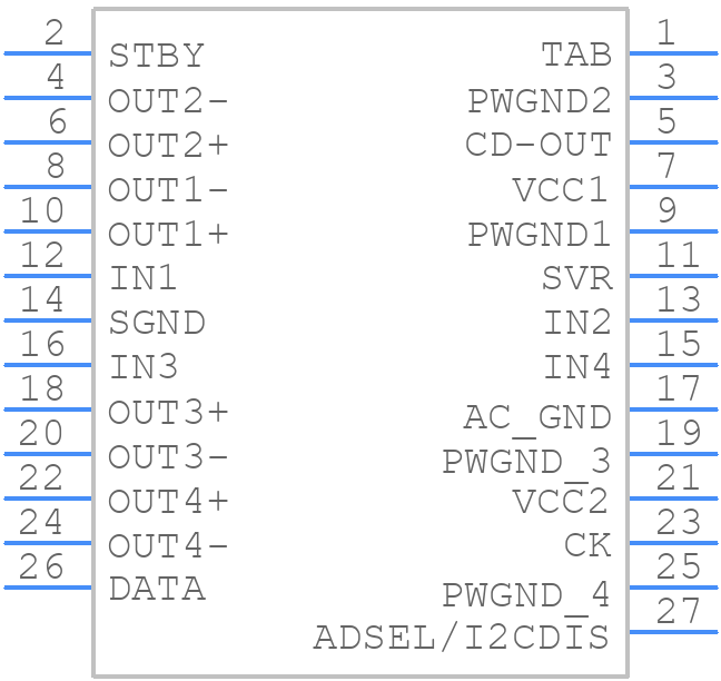 TDA75616LV-48X - STMicroelectronics - PCB symbol