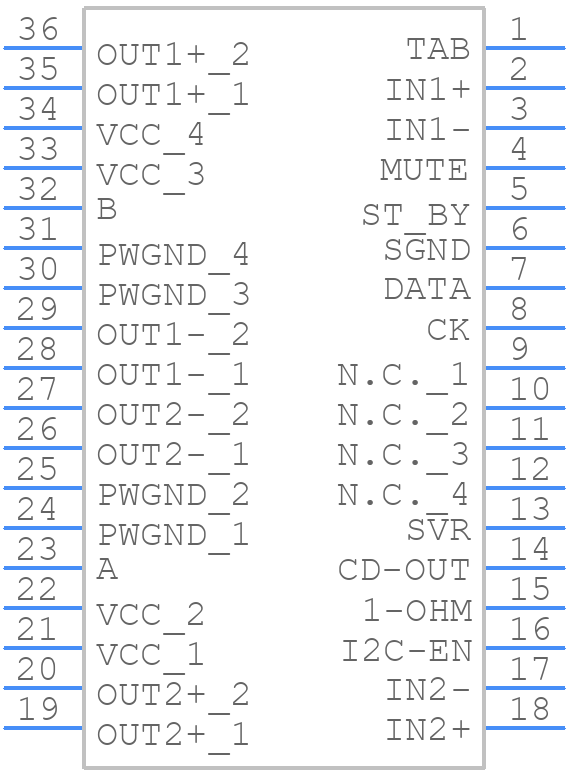 TDA7577BLVPDTR - STMicroelectronics - PCB symbol