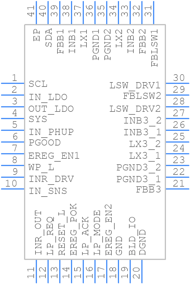 MAX77752AETL+T - Analog Devices - PCB symbol