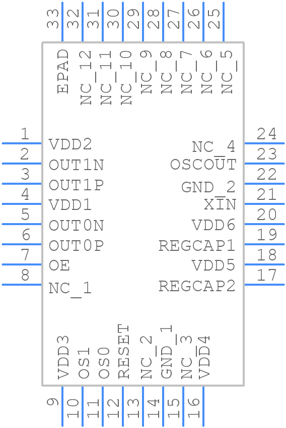 CDCM9102RHBR - Texas Instruments - PCB symbol