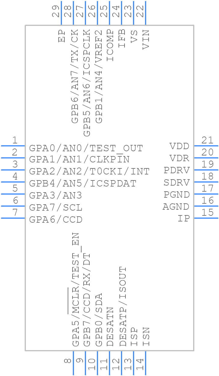 MCP19117-E/MQ - Microchip - PCB symbol