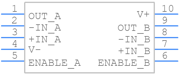 OPA2300AIDGSR - Texas Instruments - PCB symbol