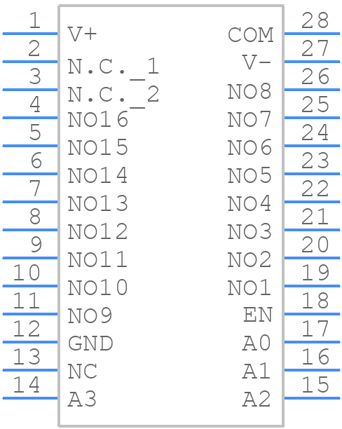 MAX336CPI+ - Analog Devices - PCB symbol