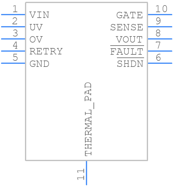 584-LTC4368HDD2PBF - Analog Devices - PCB symbol