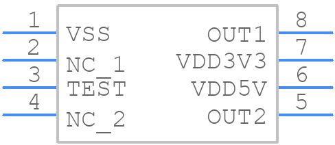 MLX90380LDC-BAB-005-SP - Melexis - PCB symbol