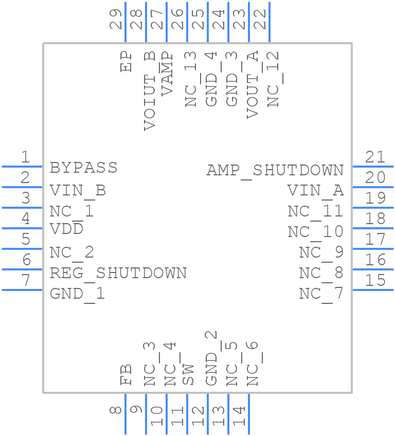 LM4960SQX - Texas Instruments - PCB symbol