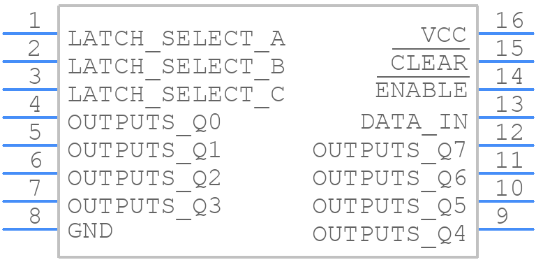 M74HC259M1R - STMicroelectronics - PCB symbol