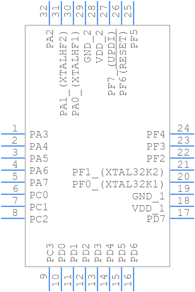 AVR64EA32-I/PT - Microchip - PCB symbol
