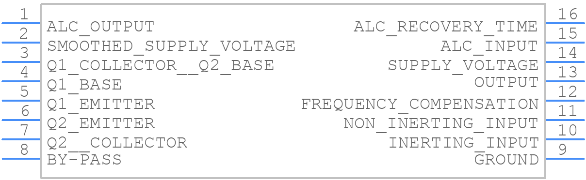 TDA1054M - SGS THOMSON - PCB symbol