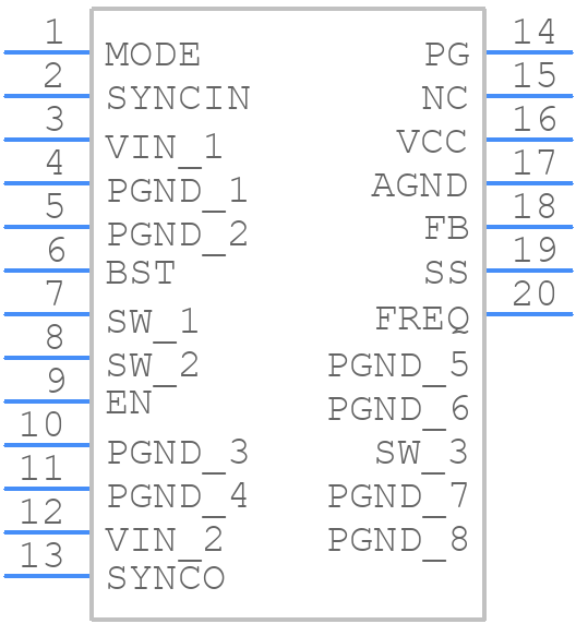 MP4312GRE-P - Monolithic Power Systems (MPS) - PCB symbol