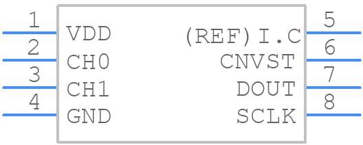 MAX1119EKA+ - Analog Devices - PCB symbol