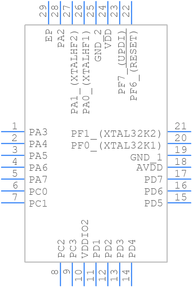 AVR32DD28-I/STX - Microchip - PCB symbol