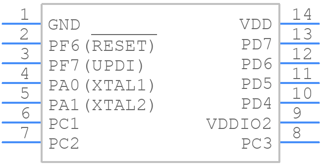 AVR64DD14-I/SL - Microchip - PCB symbol