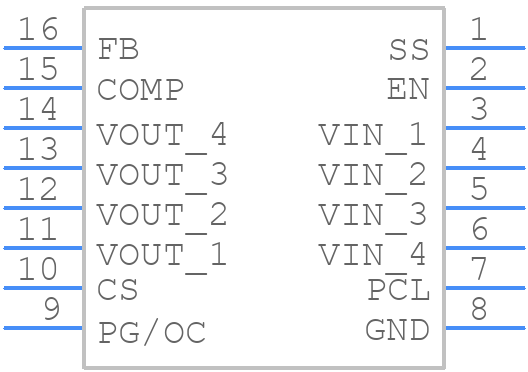 TPS7H1201SHKS - Texas Instruments - PCB symbol