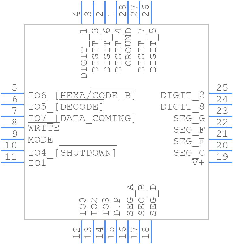 ICM7218BIQI+ - Analog Devices - PCB symbol