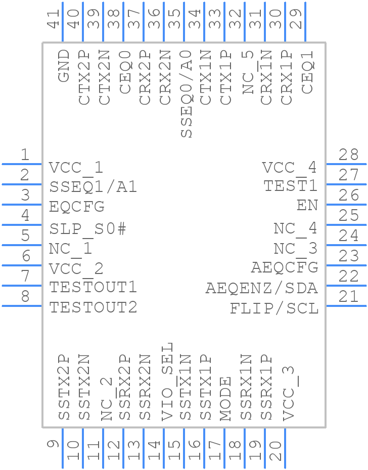 TUSB1104IRNQT - Texas Instruments - PCB symbol