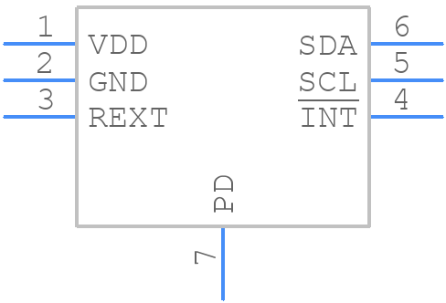 ISL29033IROZ-T7 - Renesas Electronics - PCB symbol