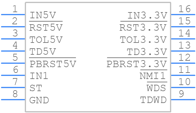 DS1831AS+ - Analog Devices - PCB symbol