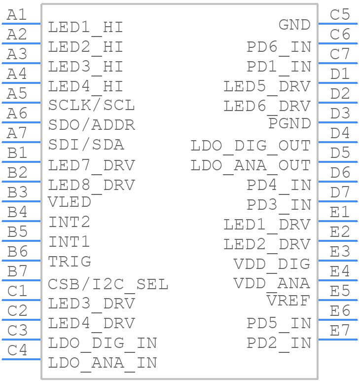 MAX86180ENB+T - Analog Devices - PCB symbol
