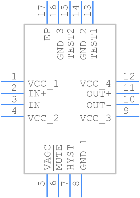 MAX3654ETE+ - Analog Devices - PCB symbol