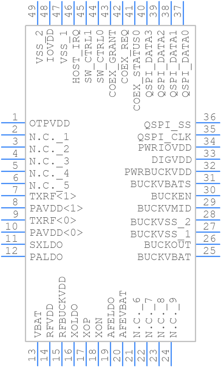 NRF7002-QFAA-R7 - Nordic Semiconductor - PCB symbol
