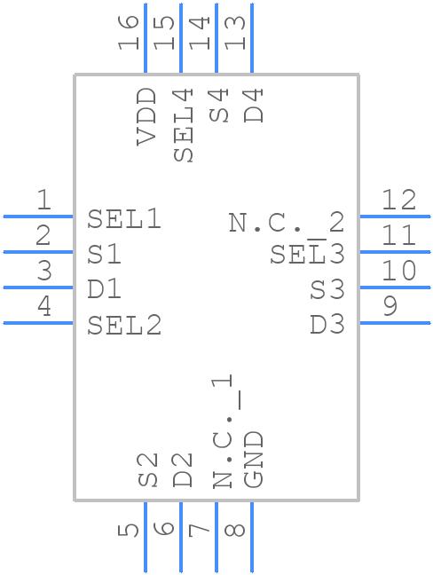 TMUX1511RSVR - Texas Instruments - PCB symbol