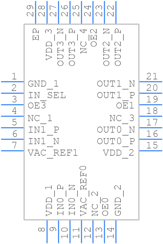 LMK1D1204PRHDR - Texas Instruments - PCB symbol