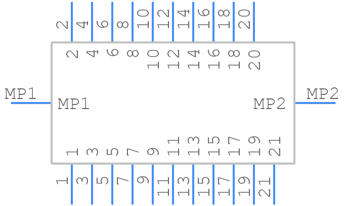 FH43BW-21S-0.2SHW(10) - Hirose - PCB symbol