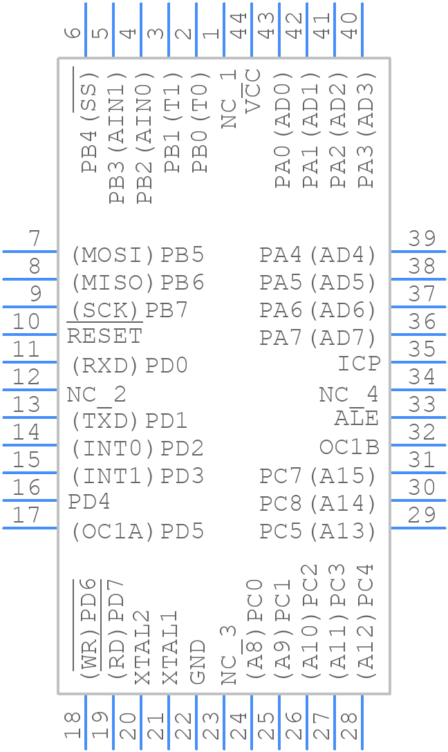 AT90S4414-8JC - Microchip - PCB symbol