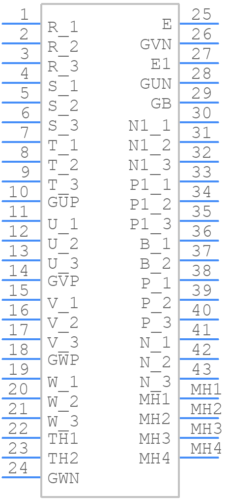 CM150MXUD-24T1 - Mitsubishi - PCB symbol